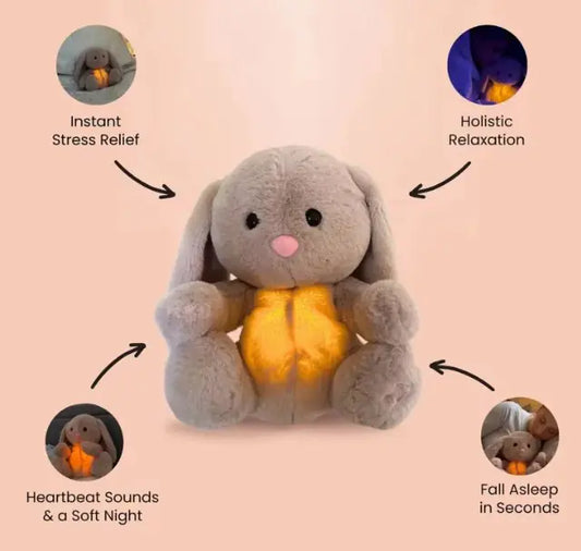 Breathing Rabbit Soothing Sensory Plush Toy for Babies