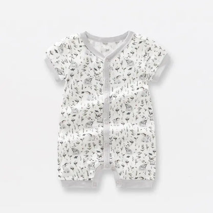 Bamboo Fiber Baby Zippered Romper – Soft, Eco-Friendly, and Comfortable for Newborns