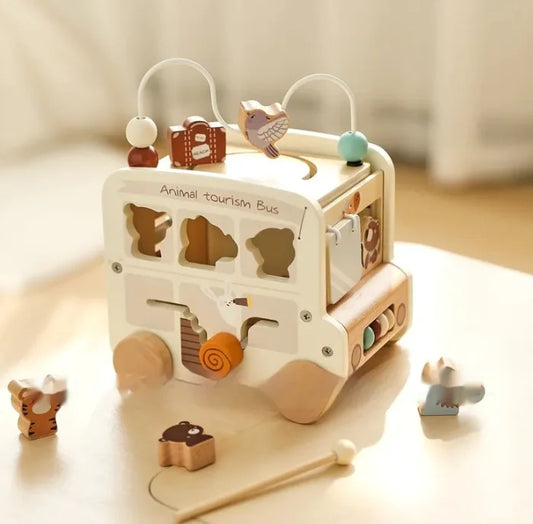 Wooden Bus Toy for Creative Play